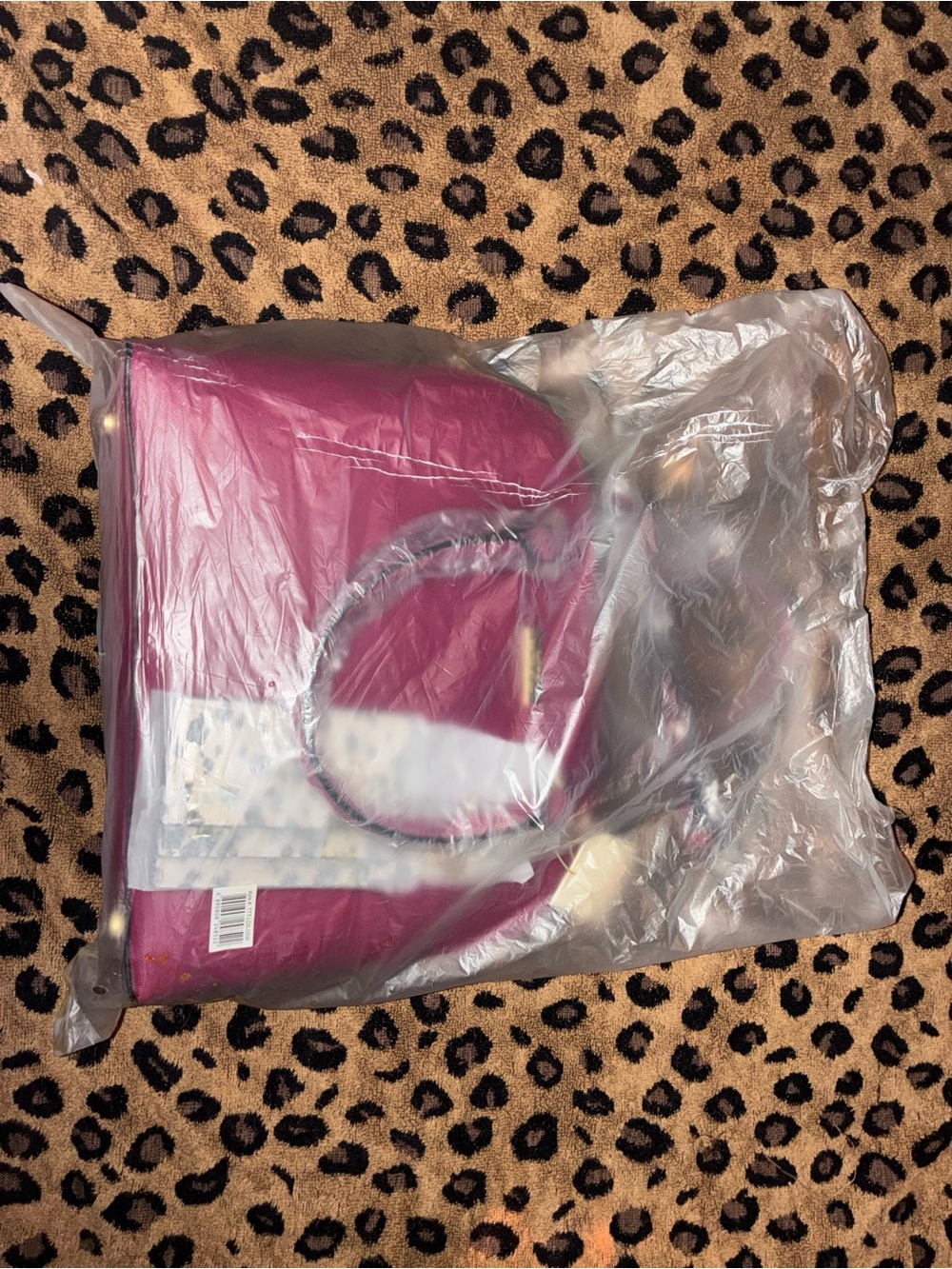 Fuchsia Tote Bag with Gold Hardware